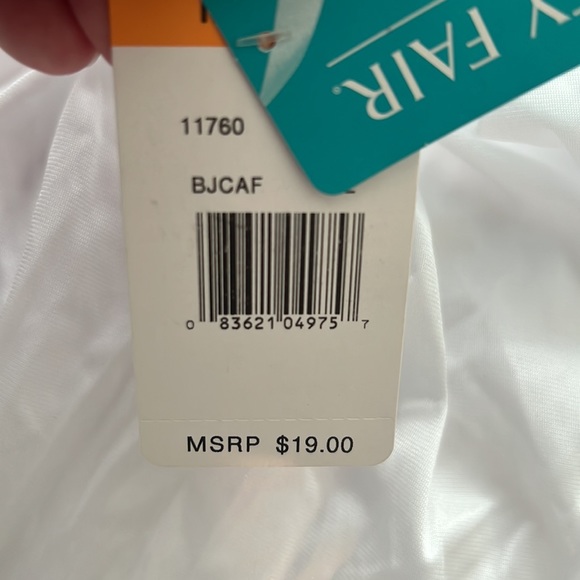 SLIP SKIRT - VANITY FAIR - white satin size M - Picture 2 of 2